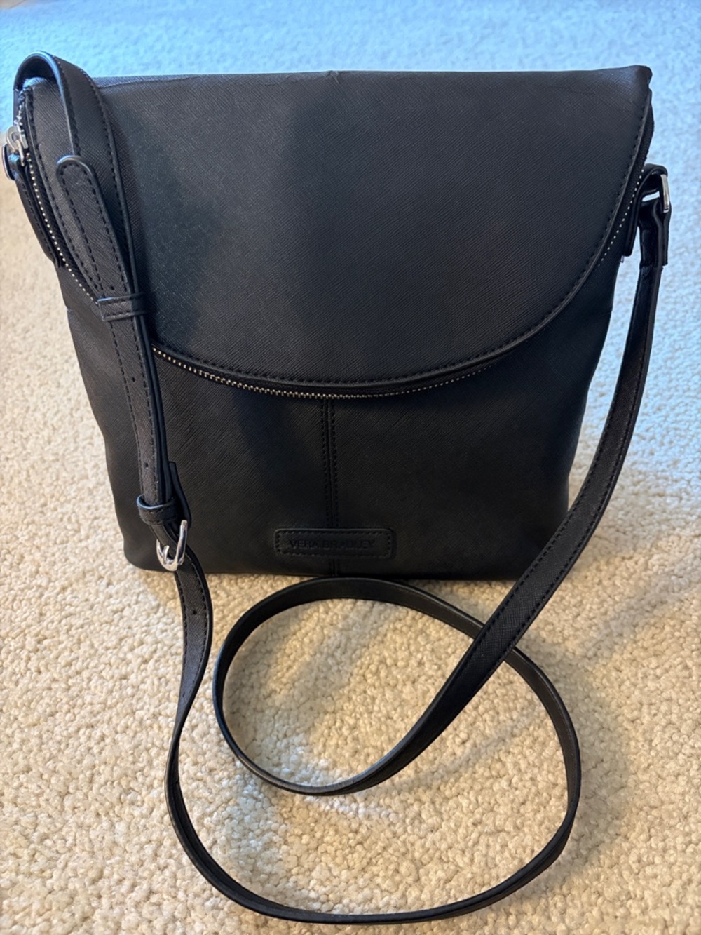 Vera Bradley Black Crossbody Shoulder Bag - Classic Style